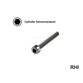 Cylinderschroef.binnen-6-kant. M2x4 A2