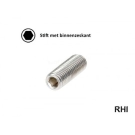 Stift-schroef met binnenzeskant M3x3 A2