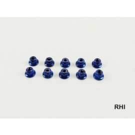 Locknuts M3 blue anodized 10pc.