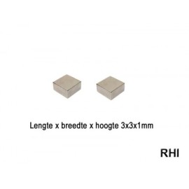 Magneten 3x3x1mm (2)