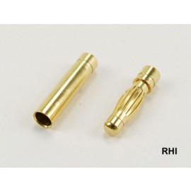 Goldstecker + Buchse 4mm (100Paar)