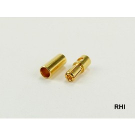 5,5 mm Goldbuchse + Stecker 1Paar