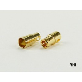 6 mm Goldbuchse + Stecker