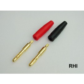 830306, 1 pair gold connecter 4mm Gold