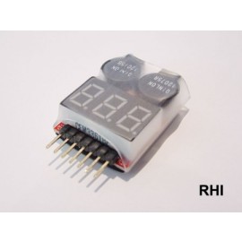 Lipo Buzzer mit Spannungsanzeige 2-8 Zel