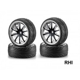 900080 Big Wheel Set 1 black-chrome 4pc.