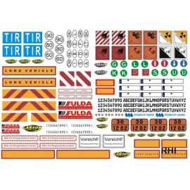 907086 1/14 Truck decal sheet, warning