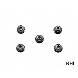 53162 4mm Alum. Flanged Lock Nut black