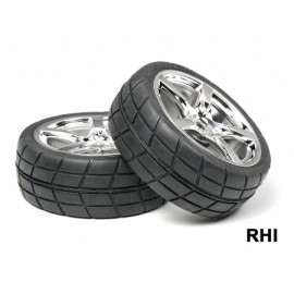 53955 5 Spoke Metal Plated Wheels ready