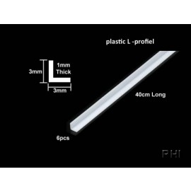 L-Profil 3x3mm (6) weiß Kst