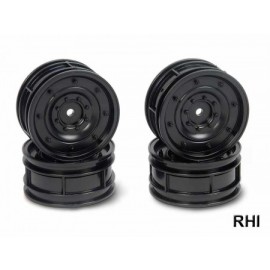 9335205,  1/10 Wheels black 26mm (4)